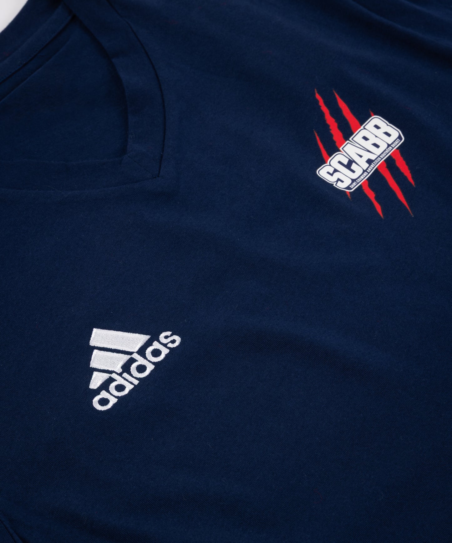 T-SHIRT SCABB ADIDAS BLEU COTON