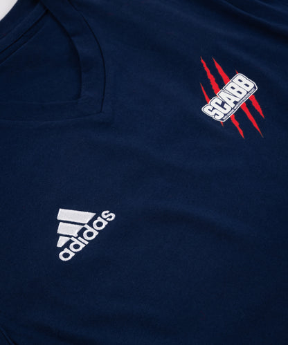 T-SHIRT SCABB ADIDAS BLEU COTON