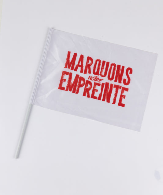 DRAPEAU SUPPORTER BLANC