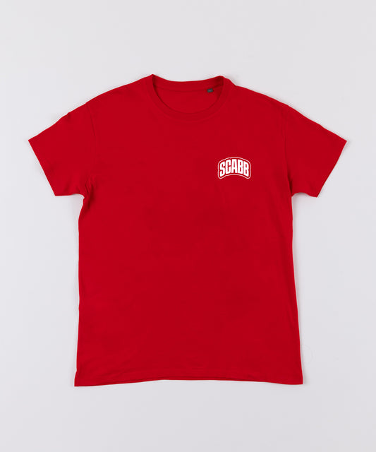 T-SHIRT ROUGE MOTIF